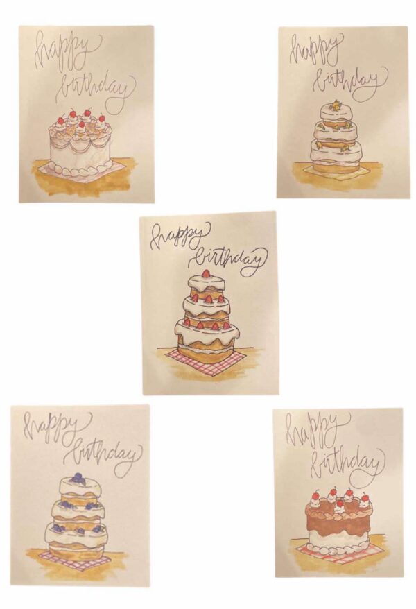 Happy Birthday Cakes (5 pack)